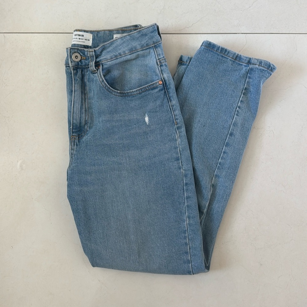 Stretch straight leg jeans